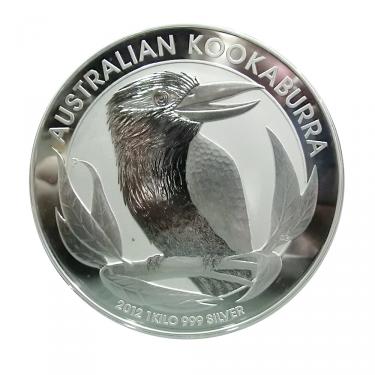 Silbermünze Kookaburra 2012 - 1 Kilo 999 Feinsilber