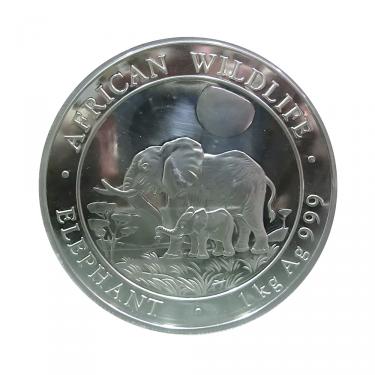 Silbermnze Somalia Elefant 2011 - 1 Kilo 999 Feinsilber