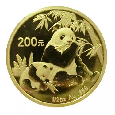 China Panda Goldmünze 2007 - 1/2 Unze in Original-Folie