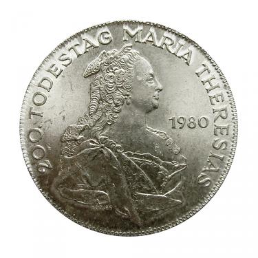 500 Schilling Silbermnze von 1980 - 200. Todestag Maria Theresa