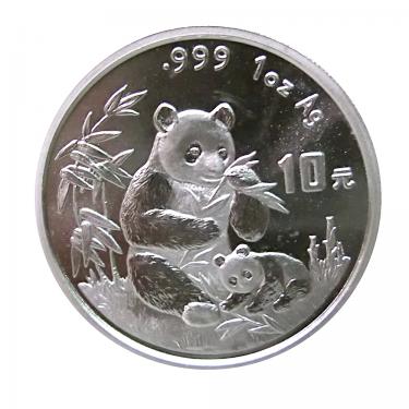 China Panda Silbermünze 1996 - 1 Unze in Original-Folie