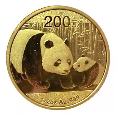 China Panda Goldmünze 2011 - 1/2 Unze in Original-Folie