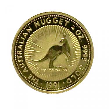 Kangaroo Nugget Goldmünze 1991 - 1/4 Unze