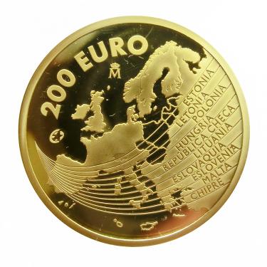 Goldmünze 200 Euro Spanien 2004 Erweiterung der Europäischen Union