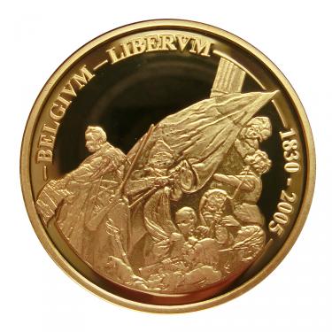 Goldmünze 100 Euro Belgien 2005 - 175 Jahre Unabhängigkeit - PP - 1/2 Unze Feingold