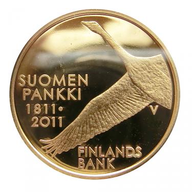 Goldmnze 100 Euro 200 Jahre Nationalbank Finnland 2011