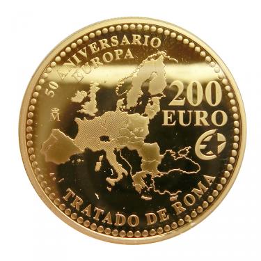 Goldmünze 200 Euro Spanien 50 Jahre römische Verträge 2007