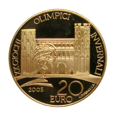 Goldmnze 20 Euro Turino 2006 Olympic Winter Games - ohne Etui und COA
