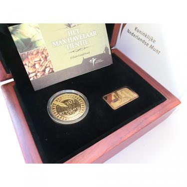 Goldmünze 10 Euro 150 Jahre Max Havelaar Niederlande 2010