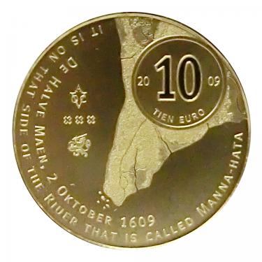 Goldmünze 10 Euro 400 Jahre Niederlande - Manhattan - New York