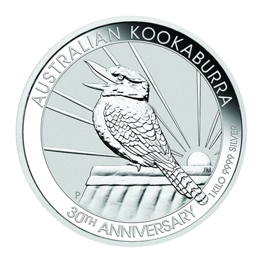 Silbermünze Kookaburra 2020 - 10 Unzen - 30 jähriges Jubiläum