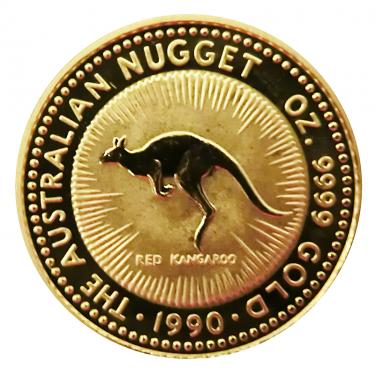 Kangaroo Nugget Goldmünze 1990 - 1/4 Unze