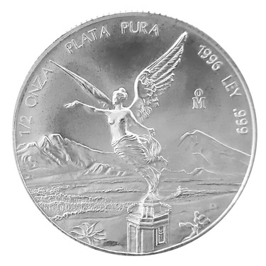 Silbermünze Mexiko Libertad Siegesgöttin 1996 - 1/2 Unze