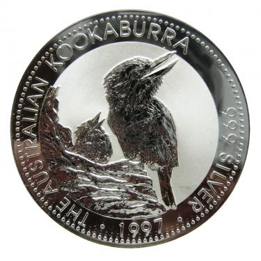 Silbermünze Kookaburra 1997 - 1 Kilo 999 Feinsilber
