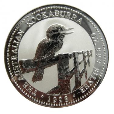Silbermünze Kookaburra 1998 - 10 Unzen 999 Feinsilber