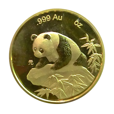 China Panda Goldmünze 1999 - 1/10 Unze in Original-Folie