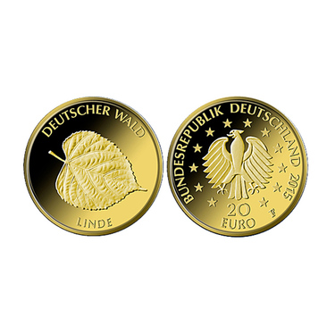 Deutscher Wald Linde 2015 Goldmünze - 20 Euro ohne Zertifikat
