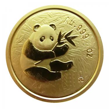 China Panda Goldmünze 2000 - 1/20 Unze in original Folie