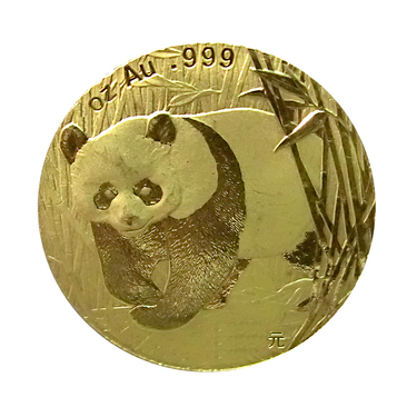 China Panda Goldmünze 2001 - 1/20 Unze
