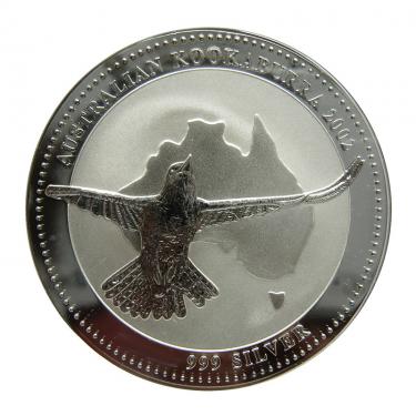 Silbermünze Kookaburra 2002 - 1 Kilo 999 Feinsilber