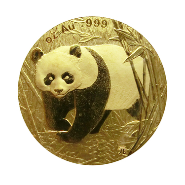 China Panda Goldmünze 2002 - 1/4 Unze in Original-Folie