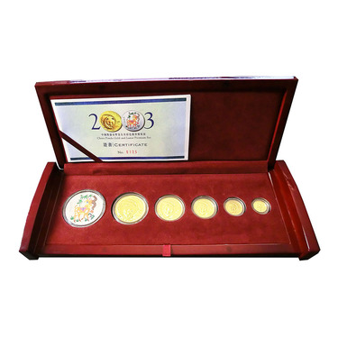 China Panda Gold and Lunar Premium Set 2003