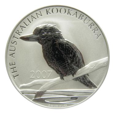 Silbermünze Kookaburra 2007 - 2 Unzen 999 Feinsilber
