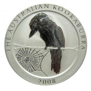 Silbermünze Kookaburra 2008 - 1 Kilo 999 Feinsilber