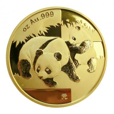 China Panda Goldmünze 2008 - 1/20 Unze in original Folie