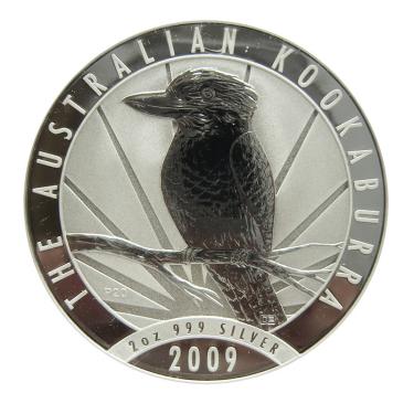 Silbermünze Kookaburra 2009 - 2 Unzen 999 Feinsilber