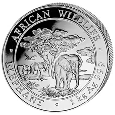 Silbermnze Somalia Elefant 2012 - 1 Kilo