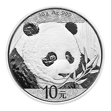 China Panda Silbermünze 10 Yuan 2018 - 30 Gramm