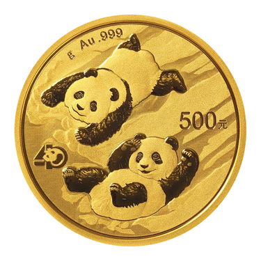 China Panda Goldmünze 200 Yuan 2022 - 15 Gramm in Original-Folie
