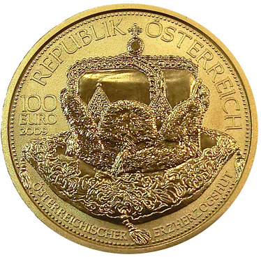 Österreich 100 Euro Goldmünze Erzherzogshut 2009