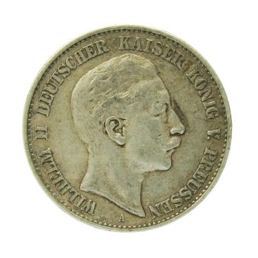 2 Mark Silbermünze Wilhelm II, Preussen 1881-1912 - J.102