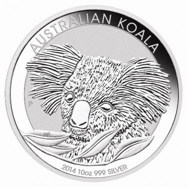 Silbermünze Koala 2014 - 10 Unzen 999 Feinsilber
