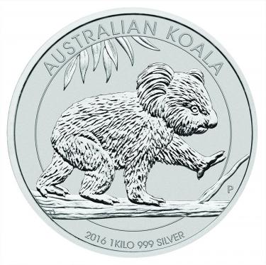 Silbermnze Koala 2016 - 1 Kilo 999 Feinsilber