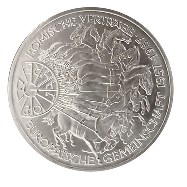 10 Mark Silbermünze 1987 römische Verträge - J.442