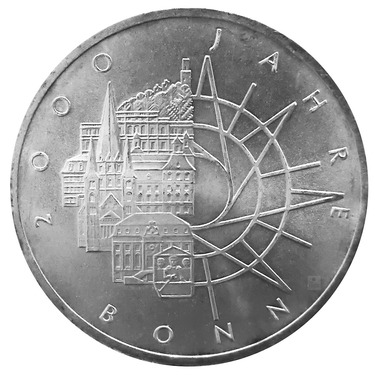 10 Mark Silbermünze 1989 Bonn - J.447