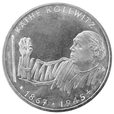 10 Mark Silbermünze 1992 Käthe Kollwitz - J.453
