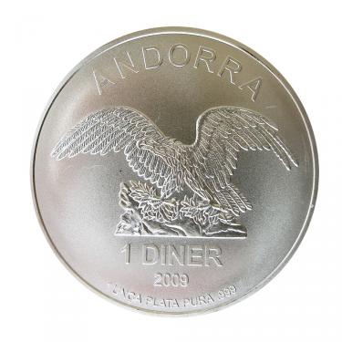 Silbermünze Andorra Eagle 2009 - 1 Unze 999 Feinsilber
