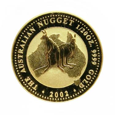 Kangaroo Nugget Goldmünze 2002 - 1/20 Unze
