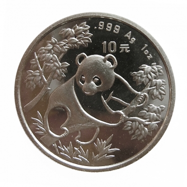 China Panda Silbermünze 1992 - 1 Unze in Original-Folie