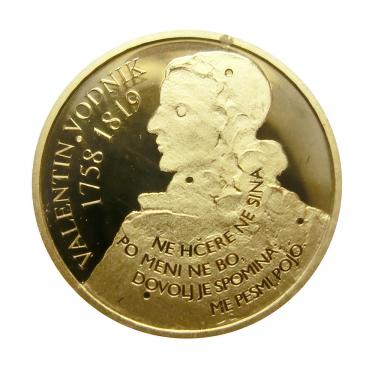Goldmnze Valentin Vodnik, 2008  Slovenja 100 Euro
