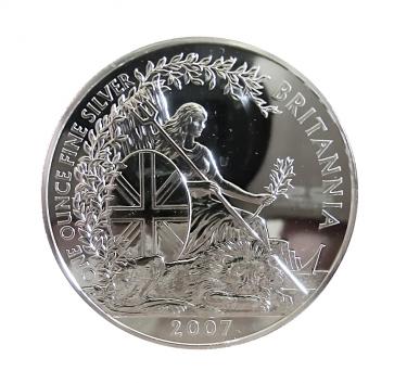 Englische Britannia Silbermünze 2007- 1 Unze