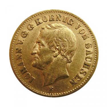 20 Mark Goldmünze Johann V.G.G., Sachsen 1873 - J.259