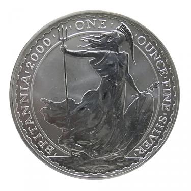 Englische Britannia Silbermünze 2000 1 Unze