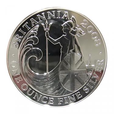 Englische Britannia Silbermünze 2008 1 Unze