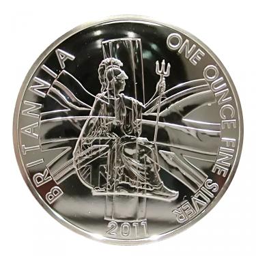 Englische Britannia Silbermünze 2011 - 1 Unze
