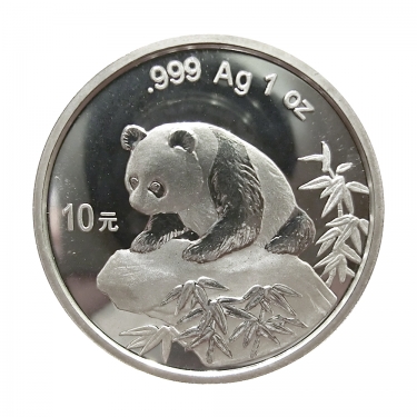 China Panda Silbermünze 1999 - 1 Unze  in Original-Folie